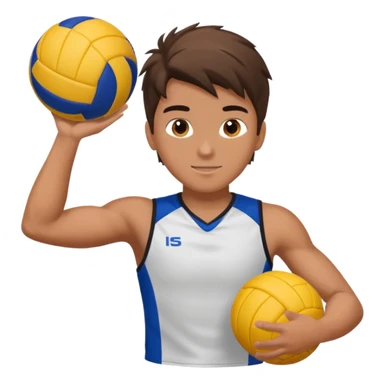 volleyball player boy brunet sticker