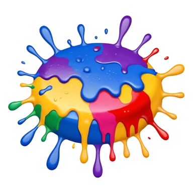 Make a painting which is splattered paint sticker