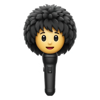 boom fluffly microphone sticker