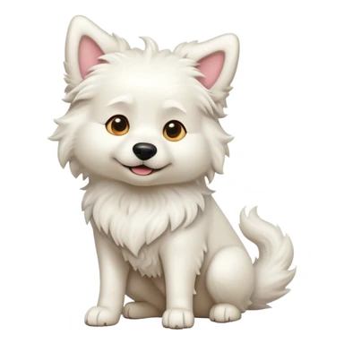cinematic-[ram]-realistic-full-body-sitting-emoji,-tail-flicking-lazily,-head-tilted-dramatically,-curly-[white]-fur,-simplified-yet-realistic-focused-features,-highly-detailed,-glowing-with-an-almost-sarcastic-glow sticker