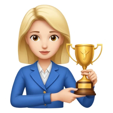 generate an emoji for this phrase, Start strong to earn trust and be noticed. End strong to be remembered. make it a female sticker