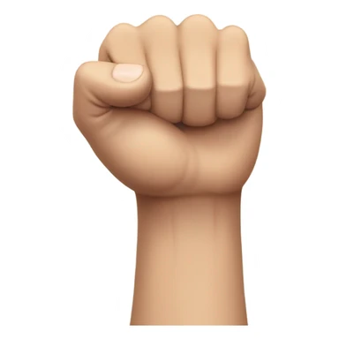 a fist facing up with index and pinky fingers facing up sticker