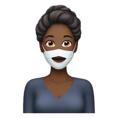 Woman with beauty face mask sticker