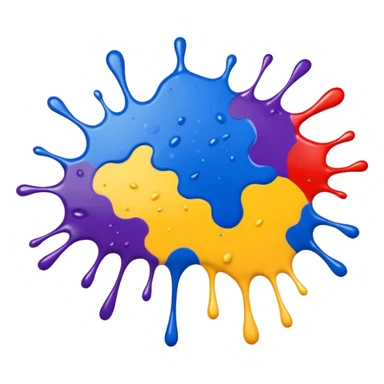 Make a painting which is splattered paint sticker