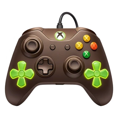 Clash of Clans aesthetic: Cinematic Playful Xbox Wireless Controller Portrait Emoji, rendered in a 3D vector-style similar to standard emojis with minimal shading and bold, simplified shapes. A compact, distinct form with signature details, softly glowing with a modern gaming energy charm. Simplified yet unmistakably iconic, highly detailed and consistent, glowing with a soft radiance and high shine. Stylized with a touch of next-gen innovation and a soft glowing outline, capturing the essence of a beloved gaming relic with a friendly, playful manner! sticker