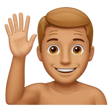 man waving hello sticker