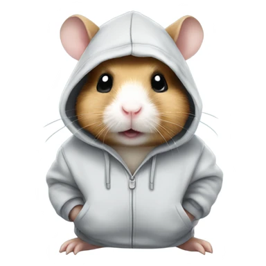 Hamster wearing hoodie sticker