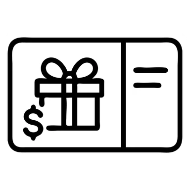 create gift certificate icon on transparent background png sticker