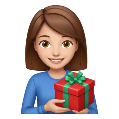 Single women with gift  sticker