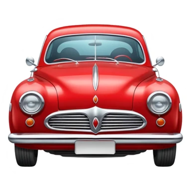 Illustrate a classic vintage car with chrome details & round headlights. sticker