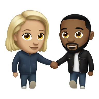 kendrick Lamar and Drake holding hands sticker