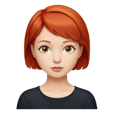 Branca ruiva cabelo curto sticker