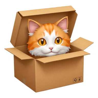 cat in boxe sticker