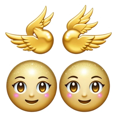 sparkling wink and blink symbols, no face sticker