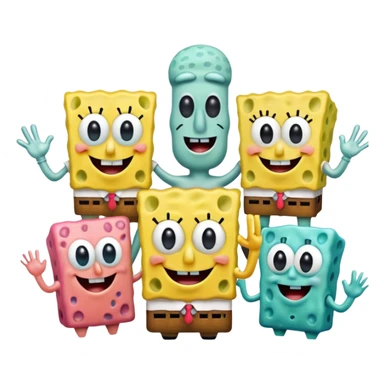 You want to make the emoji of SpongeBob and her friends real sticker