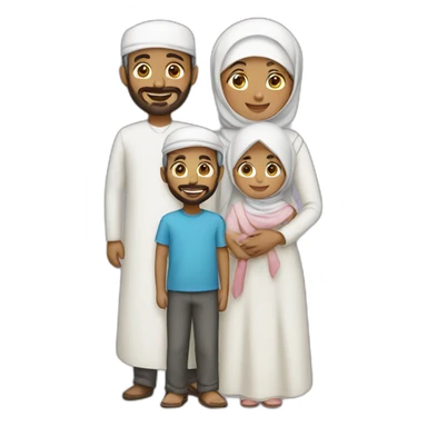 Muslim family sticker