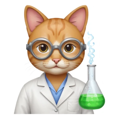 Chemist cat sticker