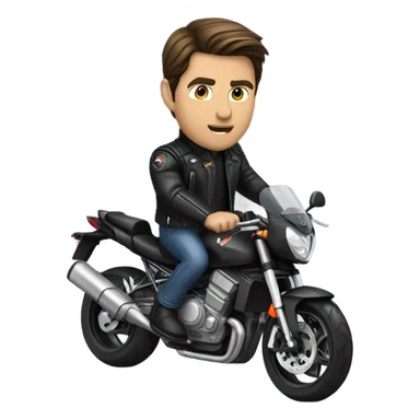 tom cruise riding a motorbike sticker