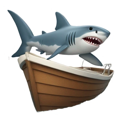 Shark wearing bikini on a boat  sticker