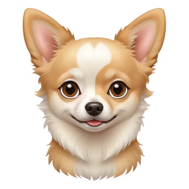 White dog Pomeranian mixed chihuahua  sticker
