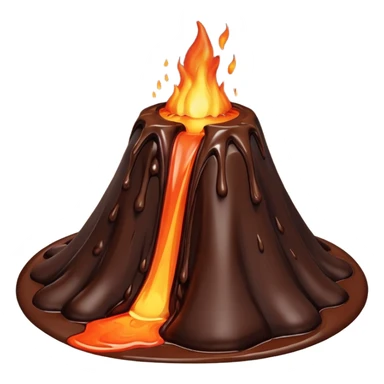 Volcano Experiment instead fire chocolate is coming out  sticker
