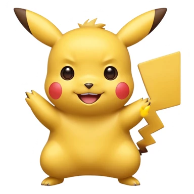 cute and energetic Pikachu emoji sticker