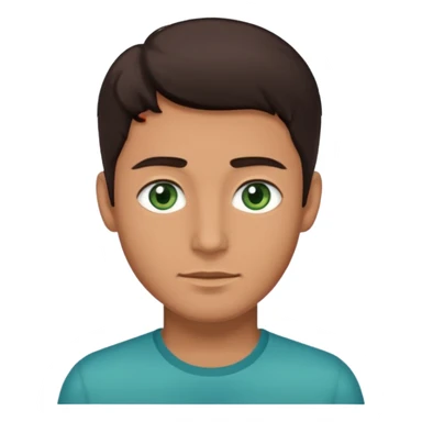 A man with blueish green eyes, dark brown hair  sticker