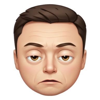 elon musk grumpy clearly offended by something with some small tears under his eyes sticker
