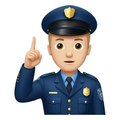 reference to "what he said" quote from Hot Fuzz movie - add pointing to another policeman sticker