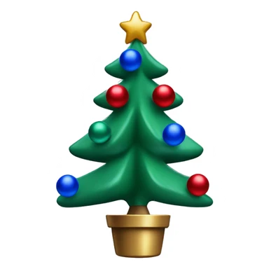 Old school aluminum Christmas tree with red, green, and blue balls sticker