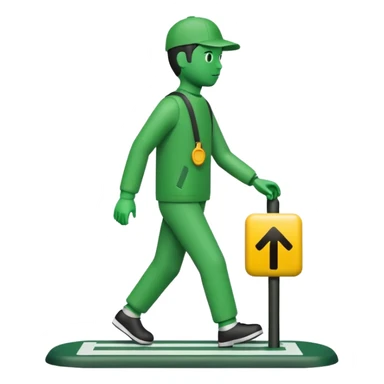 Crosswalk Light icon , Green walking man. sticker