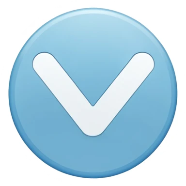 light blue circle  with white check mark in the middle  sticker