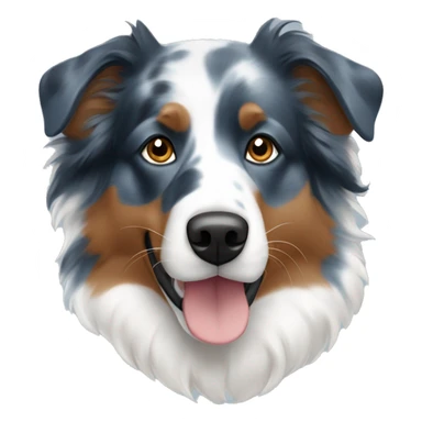 an Australian Shepherd dog in the color blue marble sticker
