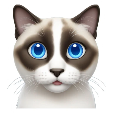 Snowshoe cat blue eres sticker