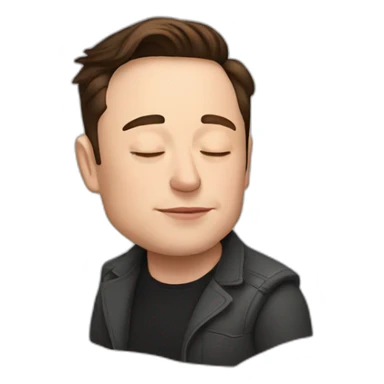 Sleeping elon musk sticker