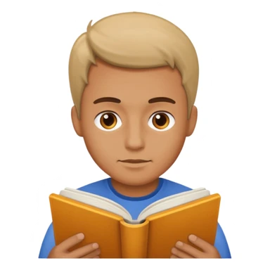 a man read book sticker