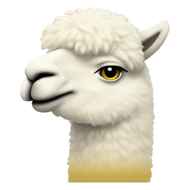 white silhouette of an Alpaca in front of a yellow (#FCD72B) background.   sticker