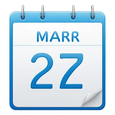 big calendar with the leters 27 MAR sticker