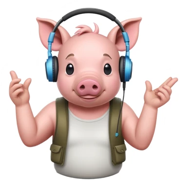 Pig playing Fortnite  sticker