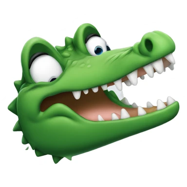 The crocodile has tears coming out of his eyes sticker