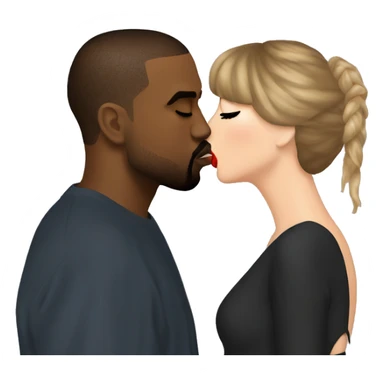 taylor swift kissing kanye west sticker