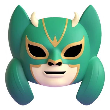 luchador mask in Milwaukee Bucks team colors forest green and cream sticker