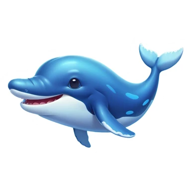 Cinematic Cute Humpback Whale Portrait Emoji, Head tilted playfully and inquisitively, featuring a softly rounded body with bright, sparkling eyes and an adorably expressive mouth, Simplified yet irresistibly adorable features, highly detailed, glowing with a warm, ocean-blue glow, high shine, affectionate and gentle, stylized with a touch of whimsical aquatic charm, soft glowing outline, capturing the essence of a friendly and endearing whale that seems as if it could sing its way into your heart! sticker