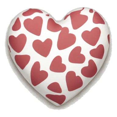 A heart with cow prints sticker