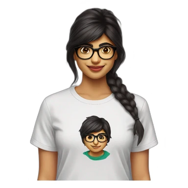 Mia khalifa avec un tee shirt sticker