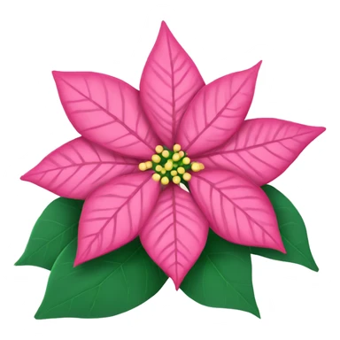 Pink Christmas poinsettia  sticker
