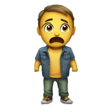 the child is angry and there is a closet with clothes next to him sticker