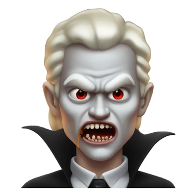 Vampire smoking cigarette sticker