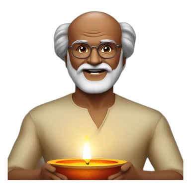 rajinikanth celebrating Diwali  sticker