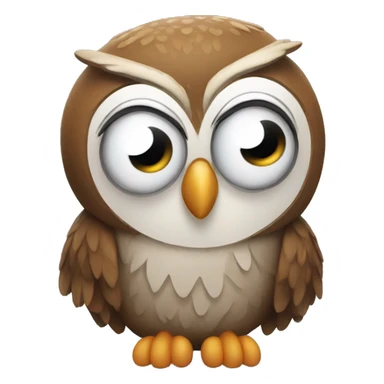 crazy exhausted owl sticker